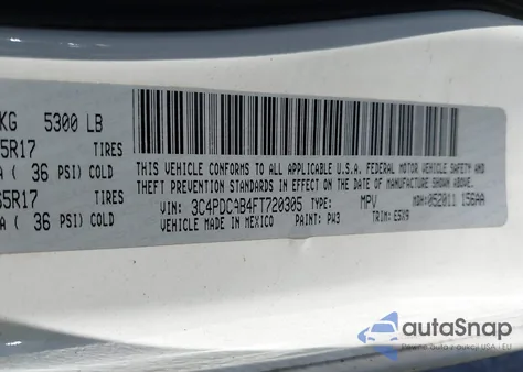 2015 Dodge Journey American Value Pkg z USA, uszkodzony, nr VIN 3C4PDCAB4FT720305